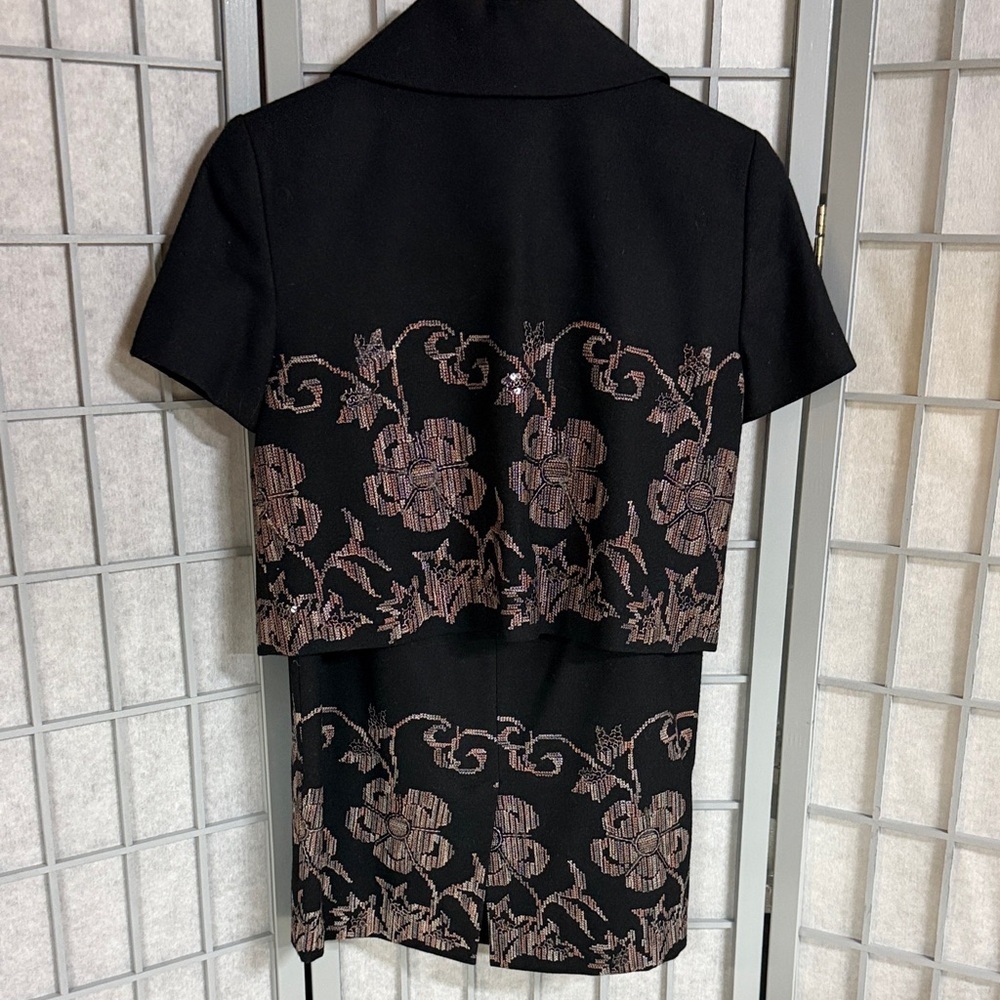 Tristan, Black and Pink Floral Two-Piece Set, Size 8 - Picture 3 of 11